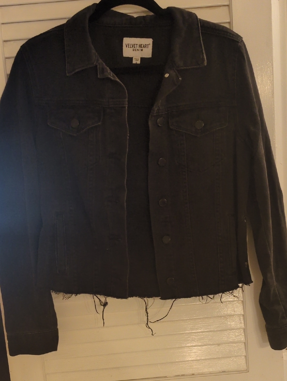 Velvet Heart Black Denim Jacket